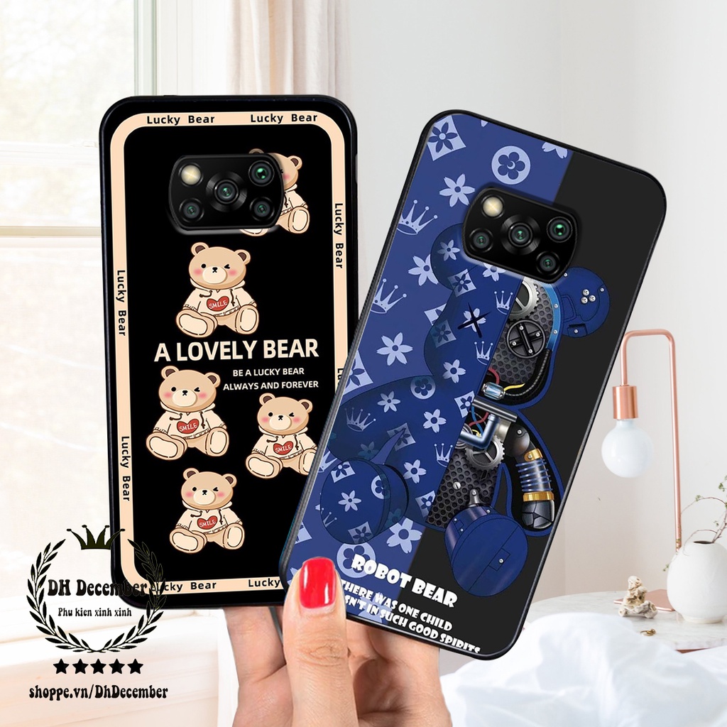 Ốp lưng Xiaomi POCO X3 / POCO X3 PRO / POCO X3 NFC in hình 3D lucky, gấu Brick xinh xắn - KHÔNG NÊN BỎ LỠ