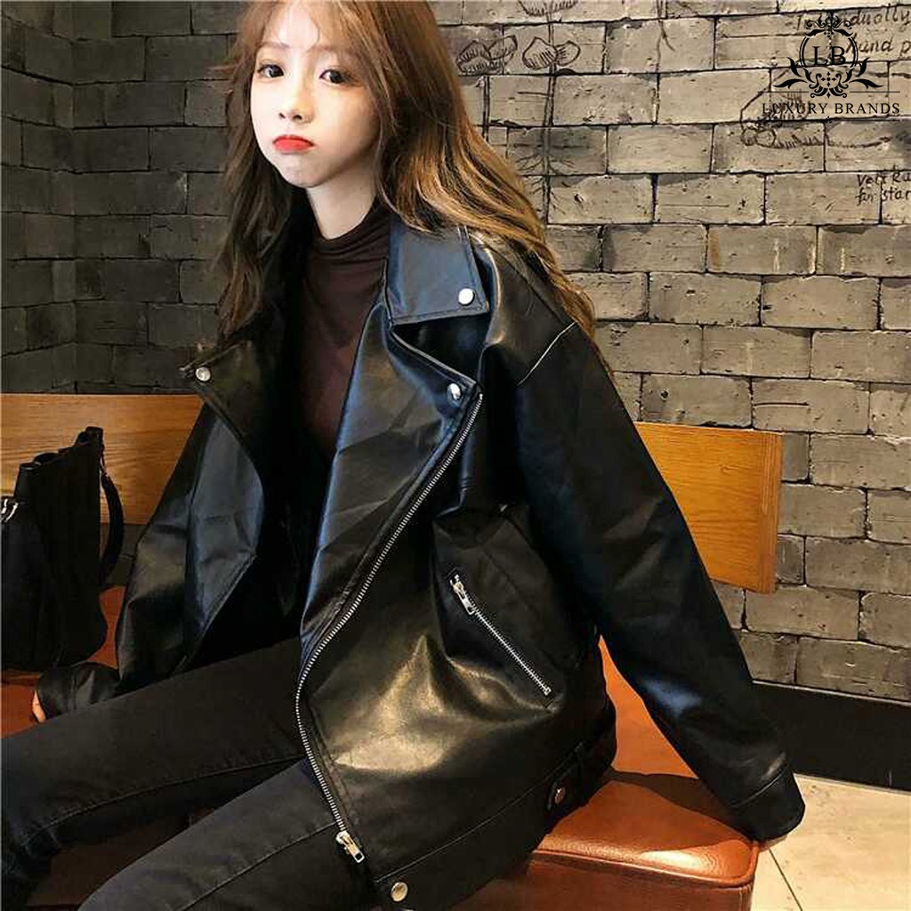 ✨HOT✨ ÁO KHOÁC DA NỮ OVERSIZE CHẤT MỀM DÁNG RỘNG THỜI TRANG THU ĐÔNG ULZZANG HÀN QUỐC | BigBuy360 - bigbuy360.vn