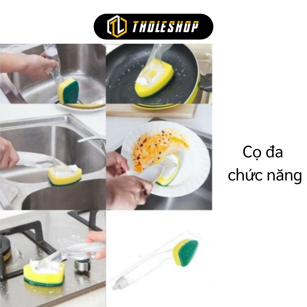 Cọ Rửa Chén - Cây Cọ Vệ Sinh Nhà Bếp Cán Dài Đa Năng Có Chỗ Đựng Xà Phòng 7251