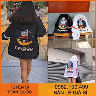 Áo khoác dù nam nữ form rộng DEGREY kèm hình thật - giá sỉ
