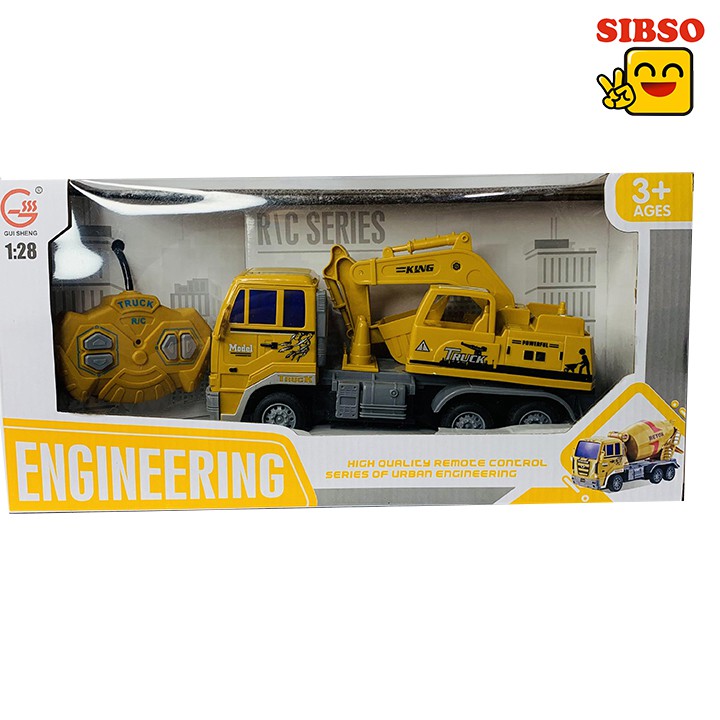 ĐỒ CHƠI XE CẦN CẨU CÔNG TRÌNH ĐIỀU KHIỂN ENGINERING A0861 - SIBSO