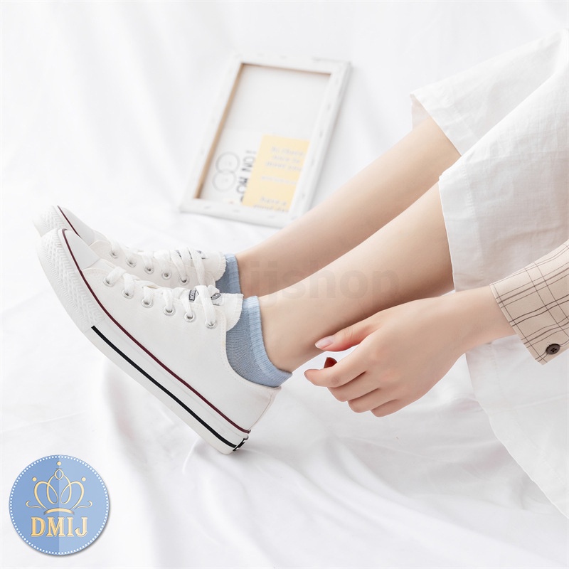 Tất vớ nữ nam cổ ngắn trắng lười dễ thương hàn quốc đẹp Novse chân thấp  đủ màu trơn đen, đỏ, vàng, xám,T01