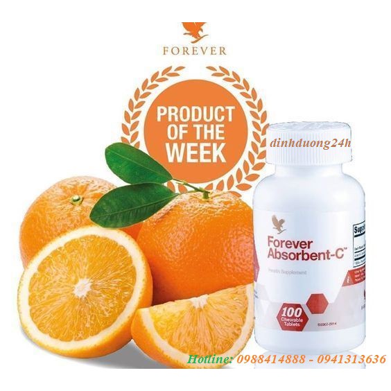 [MẪU MỚI] Viên bổ sung Vitamin C - Forever Absorbent - C 048 flp|Tăng sức đề kháng-Giải độc rượu-làm đẹp da | Thế Giới Skin Care