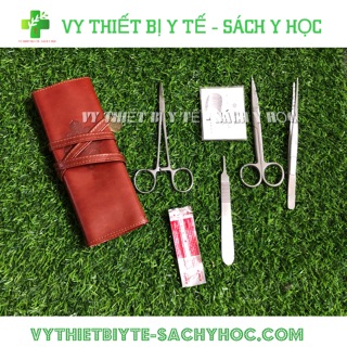 Bộ tiểu phẫu 5 món có bao da đựng  (Bộ phẫu thuật thực hành
