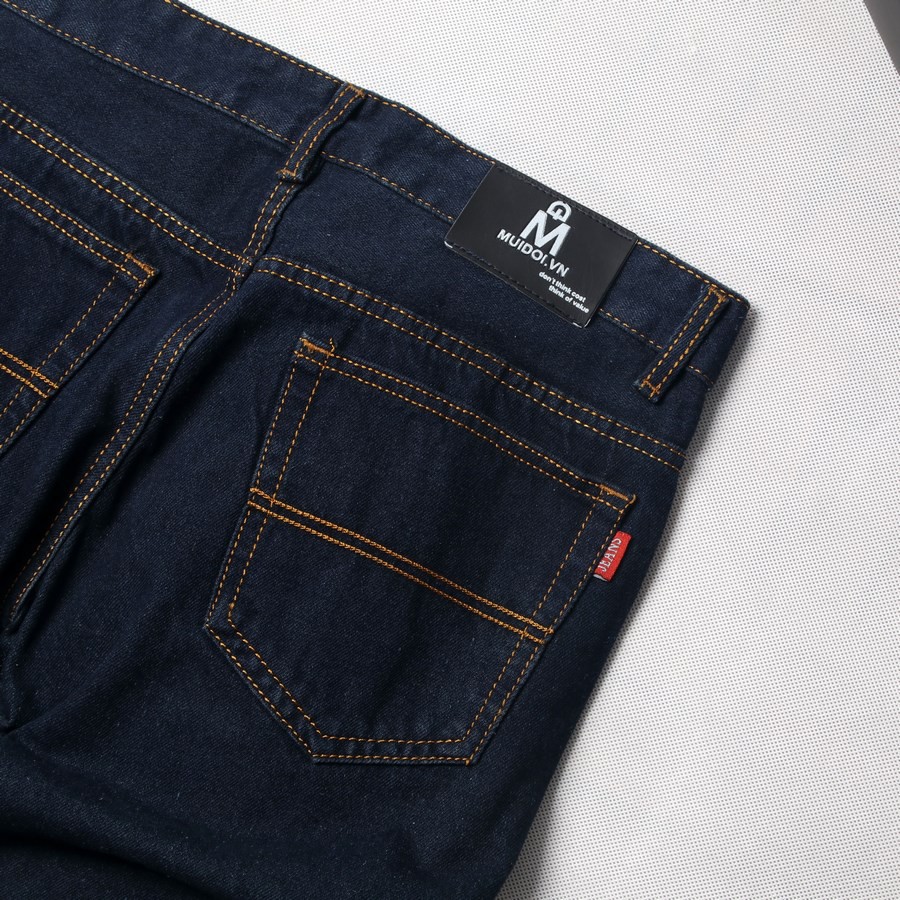 Quần jean nam xanh đen ống suông vải dày TS61 Tronshop | BigBuy360 - bigbuy360.vn