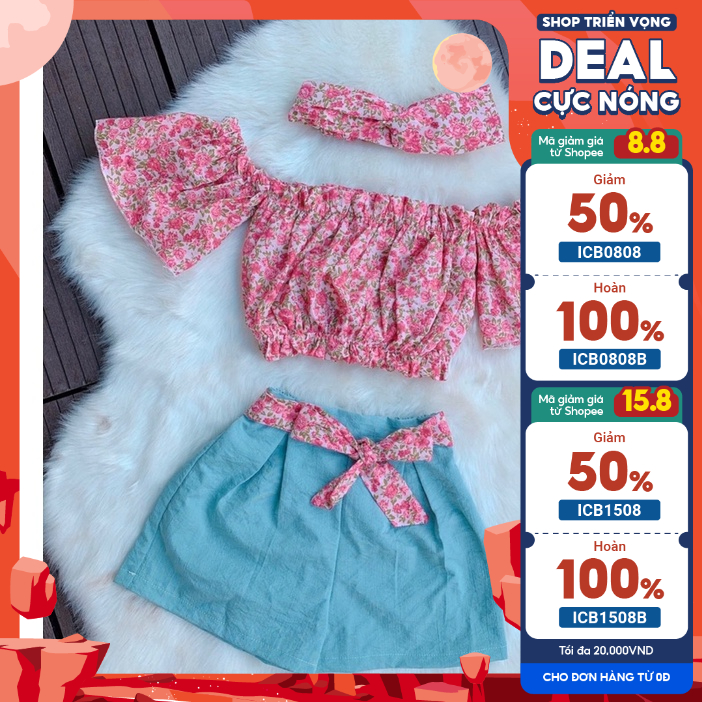 Thời Trang Trẻ Em💕kèm tuban💕Váy Bé Gái - Set Đồ Đôi Mẹ Và Bé Cực Dễ Thương Hàng Thiết Kế