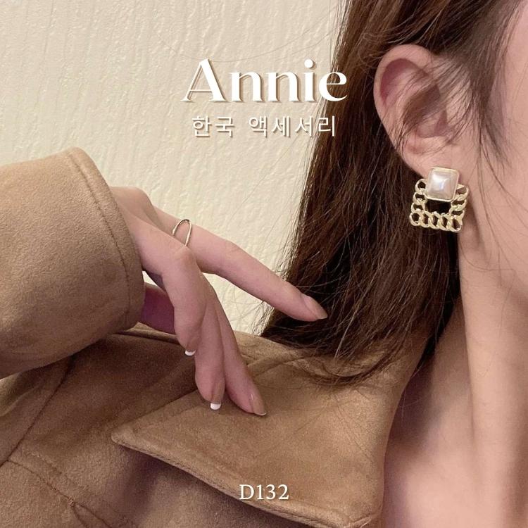 Bông tai ngọc trai nhân tạo cách điệu phong cách cá tính ANNIE D132
