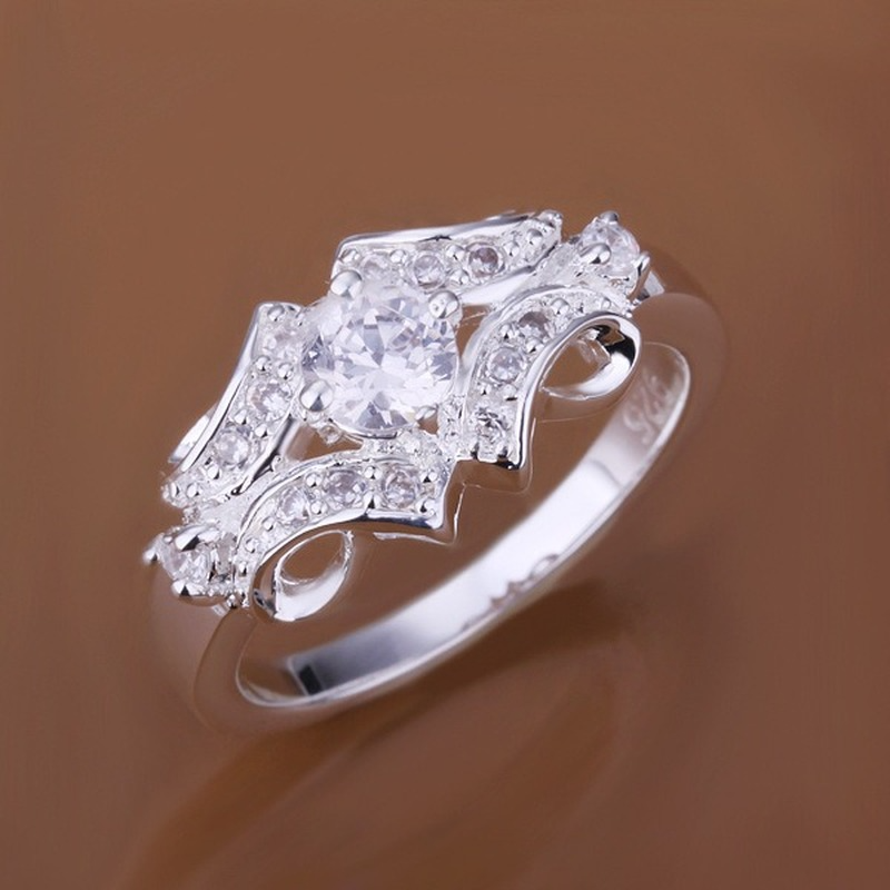 Nhẫn bạc S925 đính đá zircon tinh tế thời trang