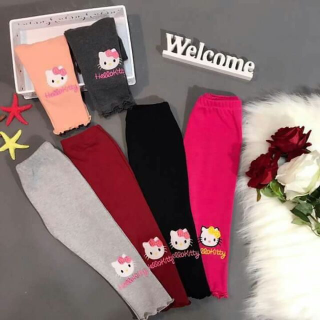 Combo 6 quần cotton len cho bé gái