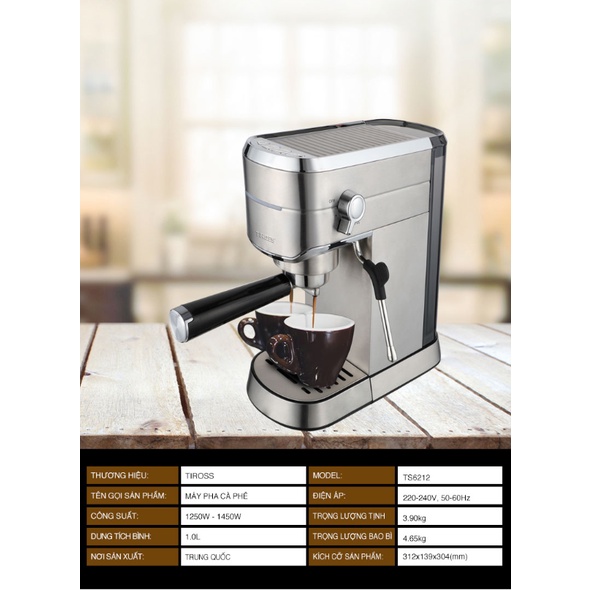 MÁY PHA CÀ PHÊ TIROSS TS6212