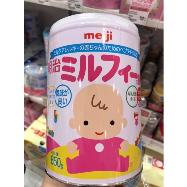 Sữa Meiji HP Mirufi Cho Bé Dị Ứng Đạm Bò Lon 850g Nhật Bản