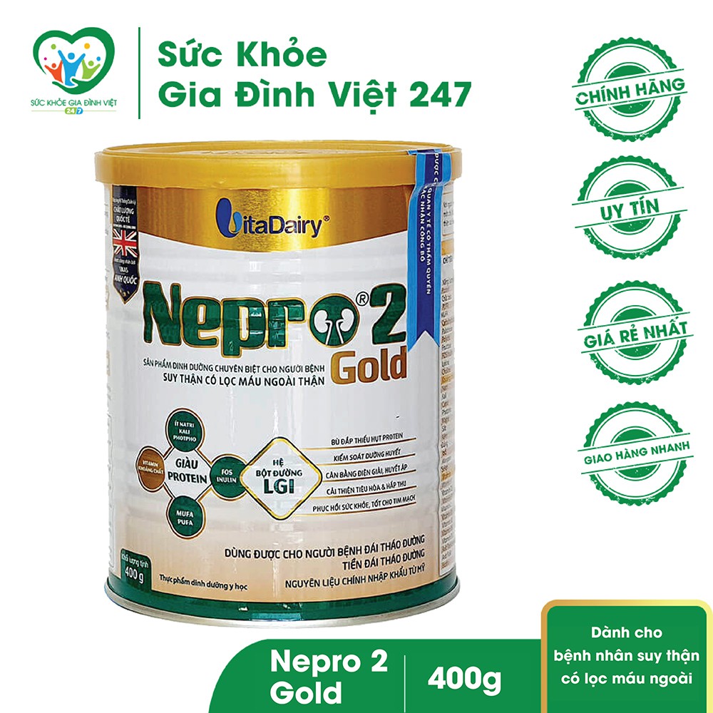 Sữa Nepro 2 Gold 400g - Bổ sung dinh dưỡng, tăng cường sức khỏe