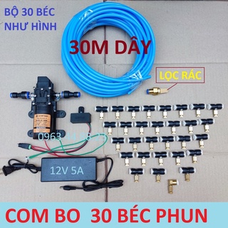 máy bơm áp lực - Bộ máy bơm phun sương 5 béc đến 30 béc, có chiết áp điều chỉnh lượng