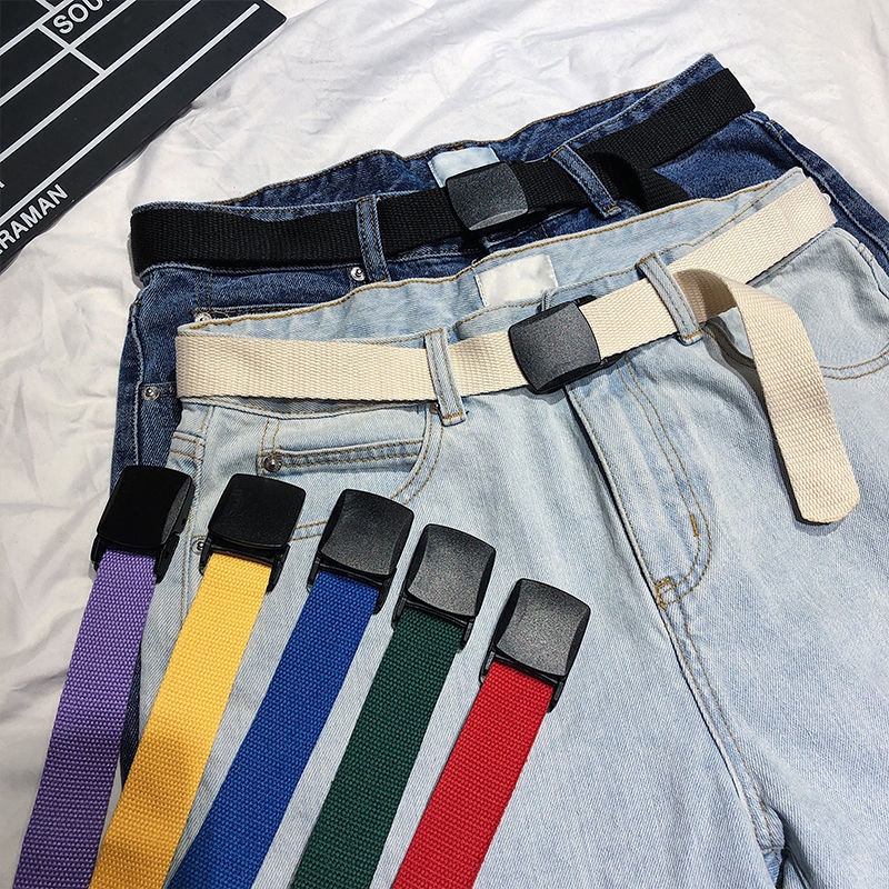 Thắt lưng bằng vải canvas nhiều màu sắc tùy chọn thời trang 22508