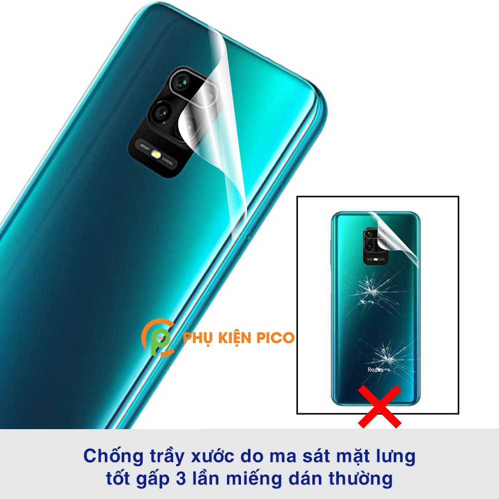 Dán lưng Redmi Note 9 Pro full mặt lưng dẻo trong suốt PPF tự phục hồi vết xước - Dán lưng Xiaomi Redmi Note 10 Pro