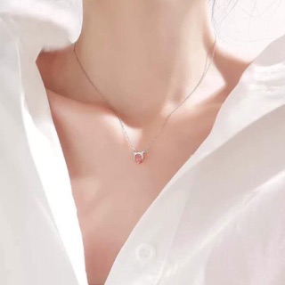 Vòng tay/ dây chuyền dâu tây tay thỏ bạc ý s925 cực xinh