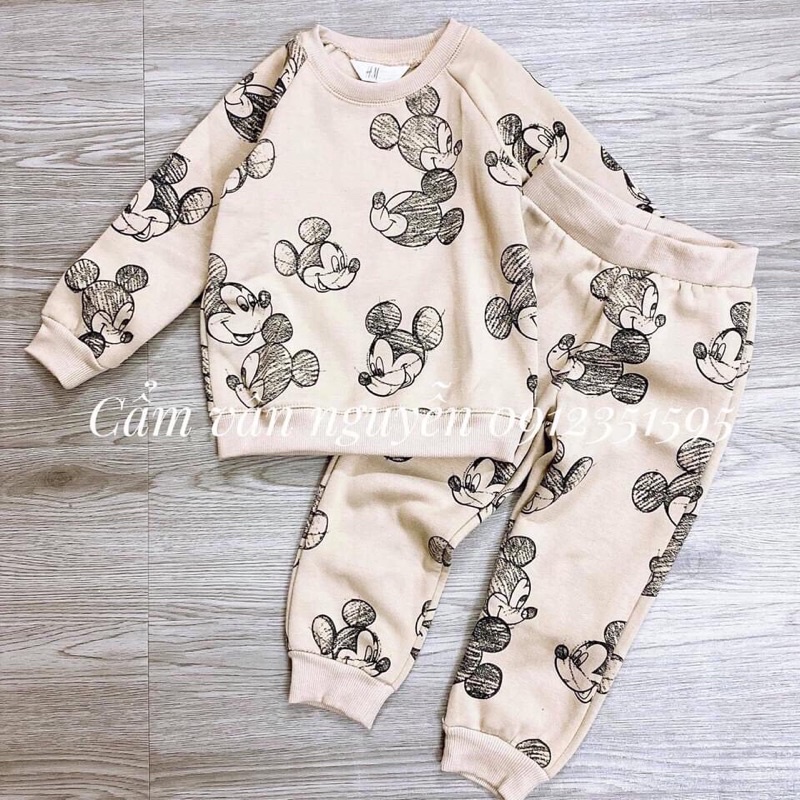 Bộ nỉ bông mickey