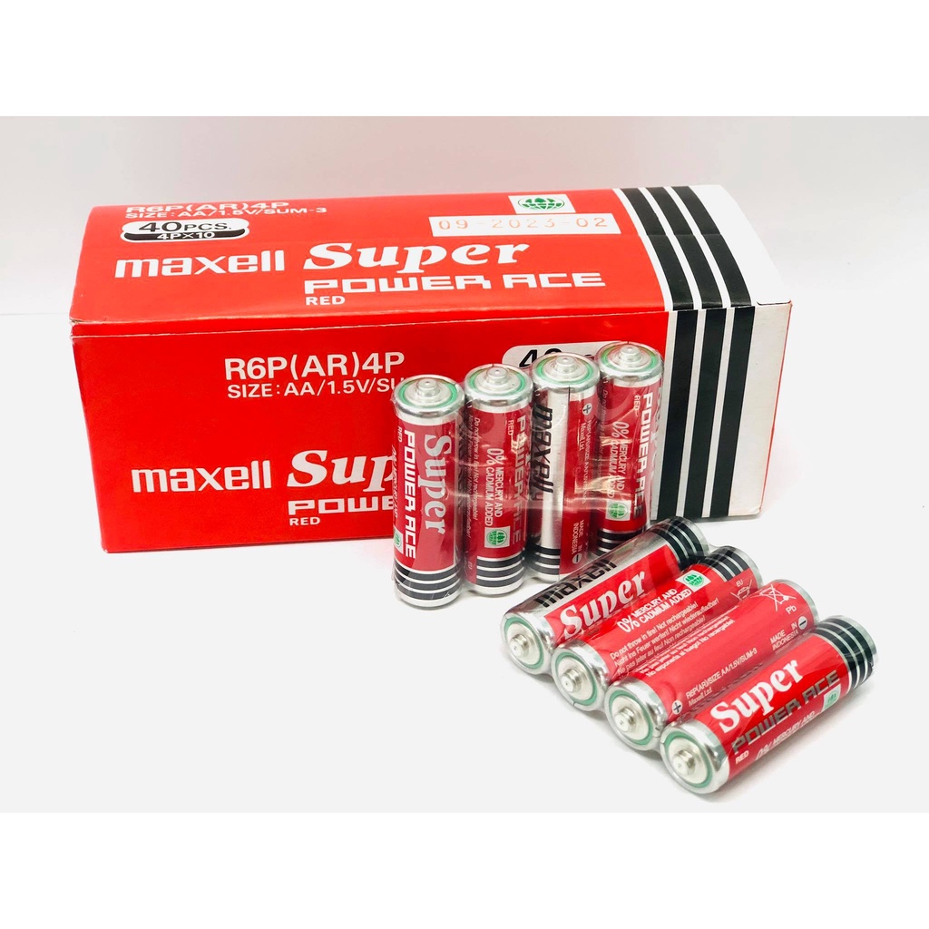 Hộp 40 viên Pin Tiểu AA (2A) Maxell Super Power Ace 1.5V