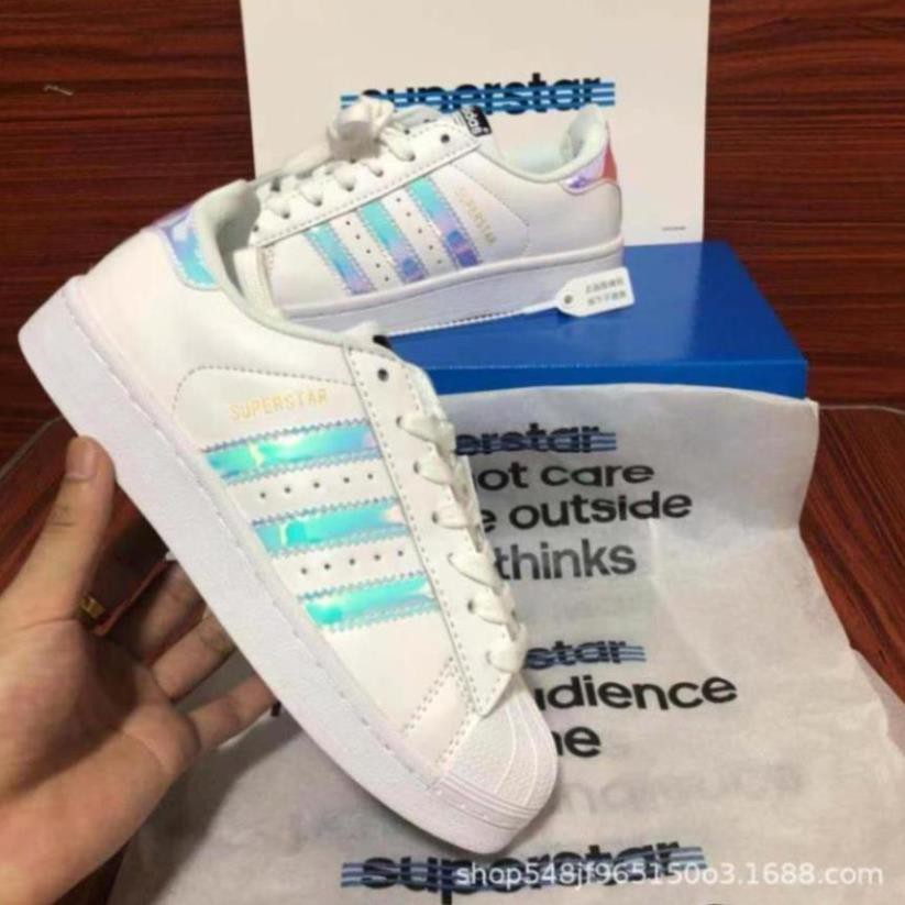 👟👟Giày Sneaker Nam Nữ Adidas SuperStar Mũi Sò Trắng Sọc Đủ Màu Full Box Size