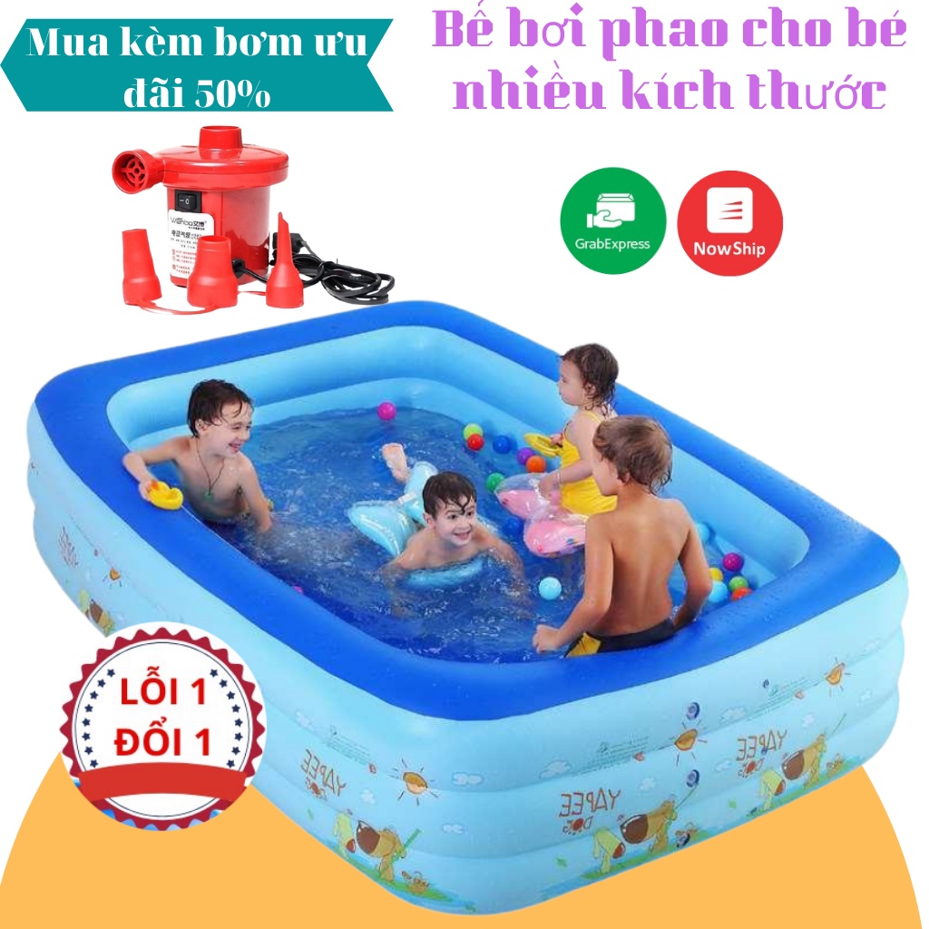 Phao bơi cho bé chính hãng KAW dày dặn, bền đẹp, đáy chống trượt - Tặng bóng/ rùa cót