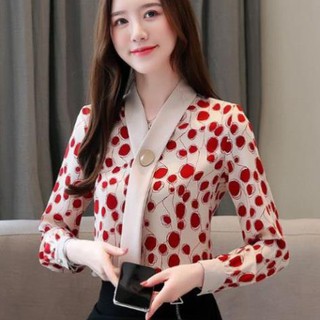 Áo sơ mi nữ vnxk cao cấp áo nữ kiểu - sơ mi họa tiết cổ cavat đính ngọc sm214
