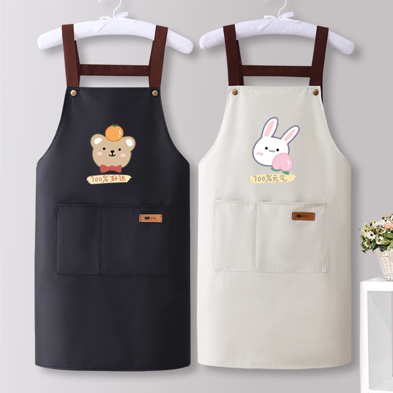 Tạp dề làm bếp chống thấm nước có khăn lau tay bên hông nhiều mẫu đáng yêu