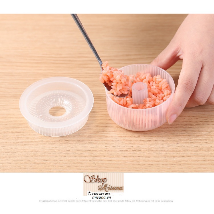 Khuôn làm cơm nắm hình bánh rán , làm sushi tròn, khuôn cơm bento cho trẻ em kiểu Nhật Bản