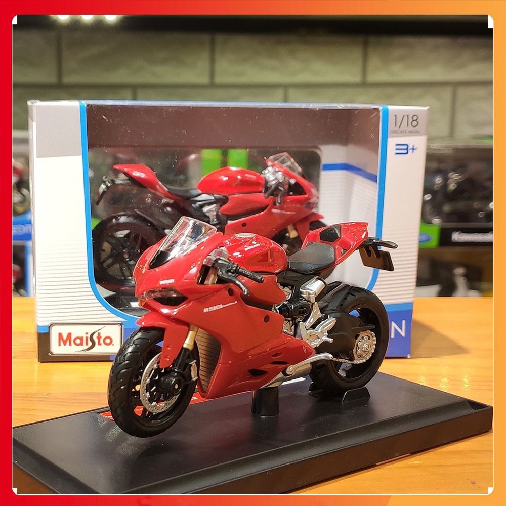 XE MÔ HÌNH - MOTO Siêu xe Ducati 1199 Panigale - MAISTO tỷ lệ 1:18