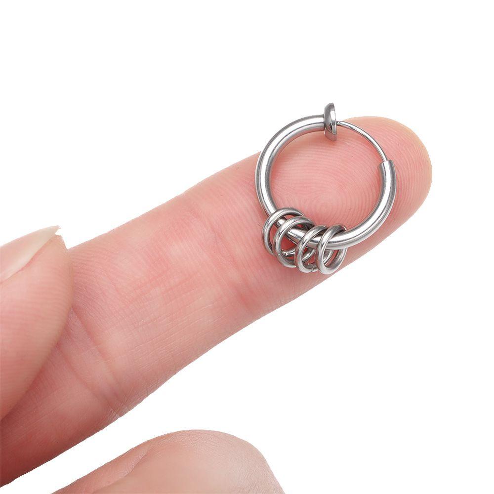 Khuyên Tai Thép Không Gỉ Trung Tính Không Cần Lỗ Cho Thanh Thiếu Niên Vòng Giả