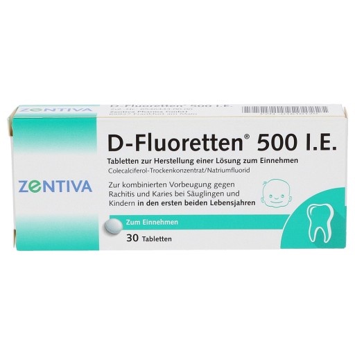 Vitamin D-fluoretten 500 I.E, 30 pcs , Germany