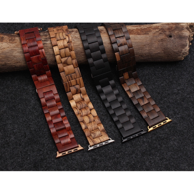 【Apple Watch Strap】Dây đeo gỗ đàn hương cao cấp cho đồng hồ thông minh Apple Watch Series 1 2 3 4 5 6 se