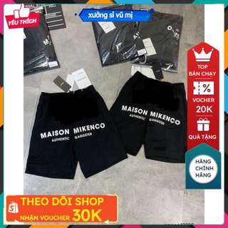 Quần short Mikenco mẫu neww, quần nam chất da cá dầy tay unisex hàng hót trend , hàng xuất dư CÓ HỘP