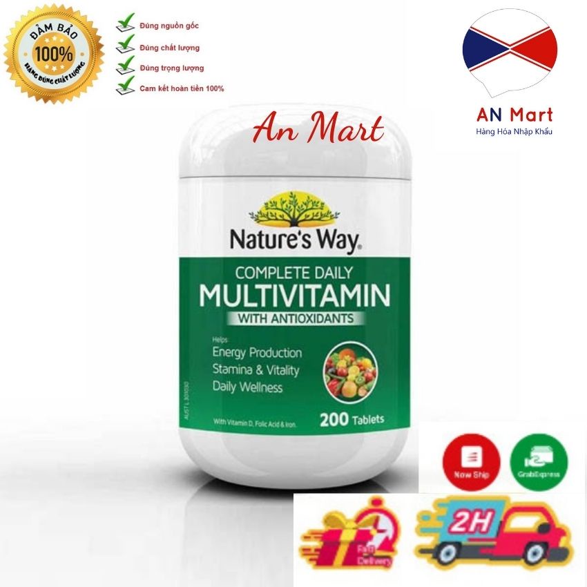 [Date Mới Nhất] Vitamin Tổng Hợp Nature’s Way Úc 200 Viên