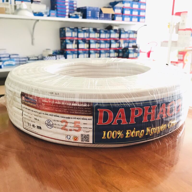 Dây điện Daphaco 2x2.5 dẹp DEP 2.25