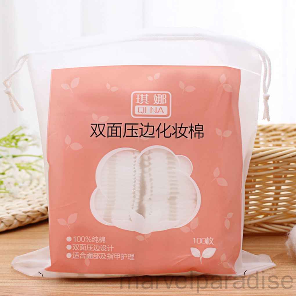 Gói 100 miếng bông cotton dùng tẩy trang son môi / kẻ mắt tiện dụng đa năng chất lượng cao