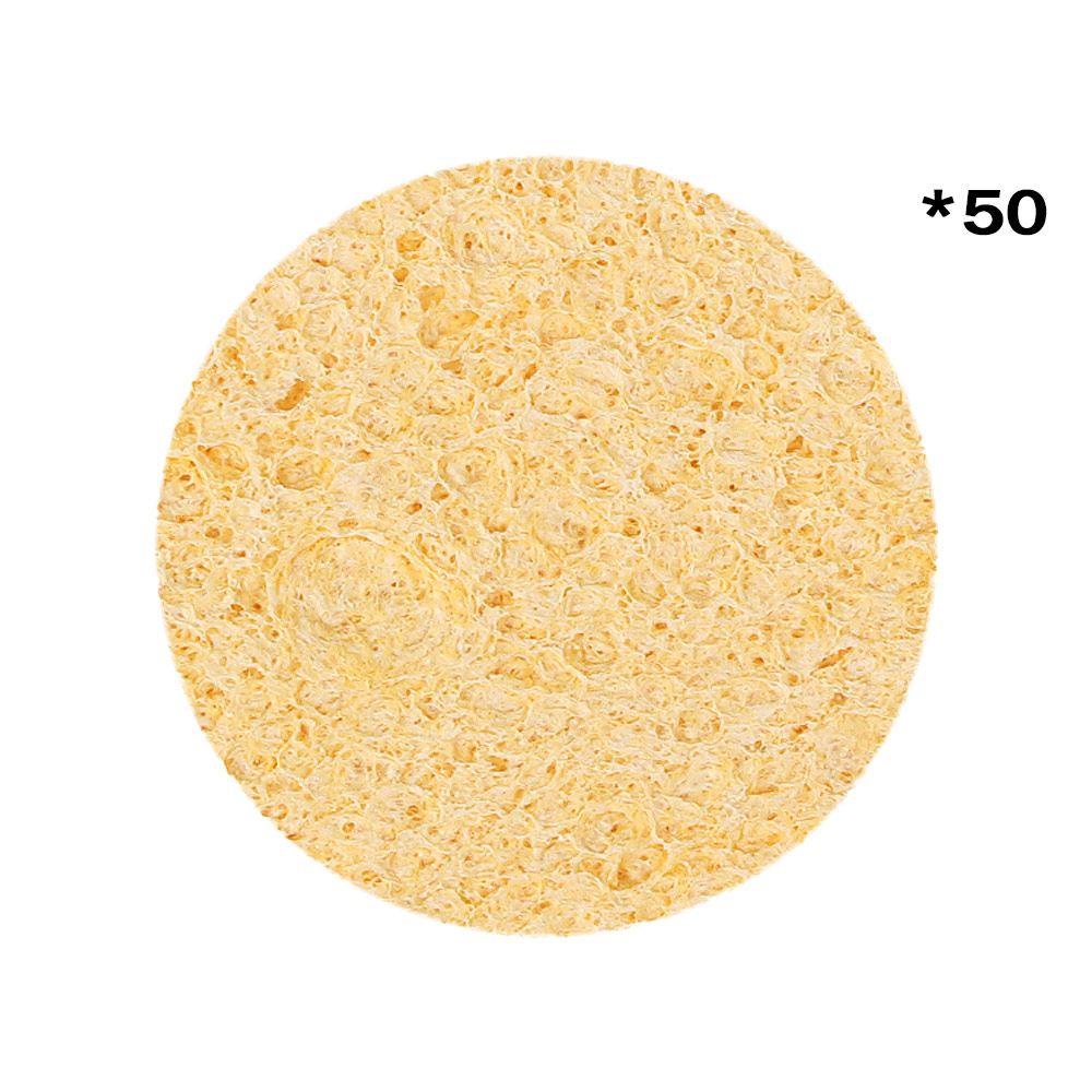 Set 1 50 Miếng Bọt Biển Vuông Tròn Chữ Nhật Chịu Nhiệt Độ Cao Cho Mỏ Hàn Sắt