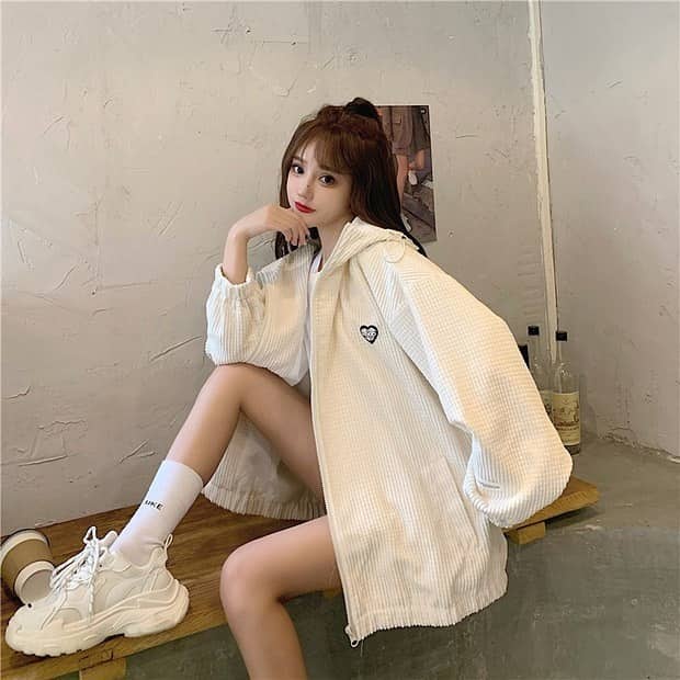 VIGO Jacket Vải Nhung Nổi Form Rộng Ulzzang Unisex/ JAYSTOREE2