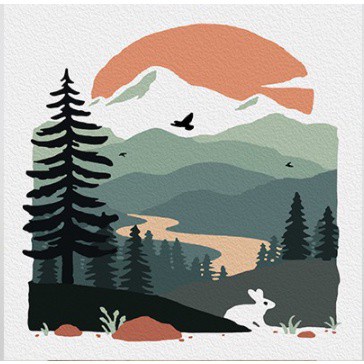Tranh số hóa màu acrylic tô theo mã số trên vải canvas trang trí nội thất 20X20CM XH123 | BigBuy360 - bigbuy360.vn