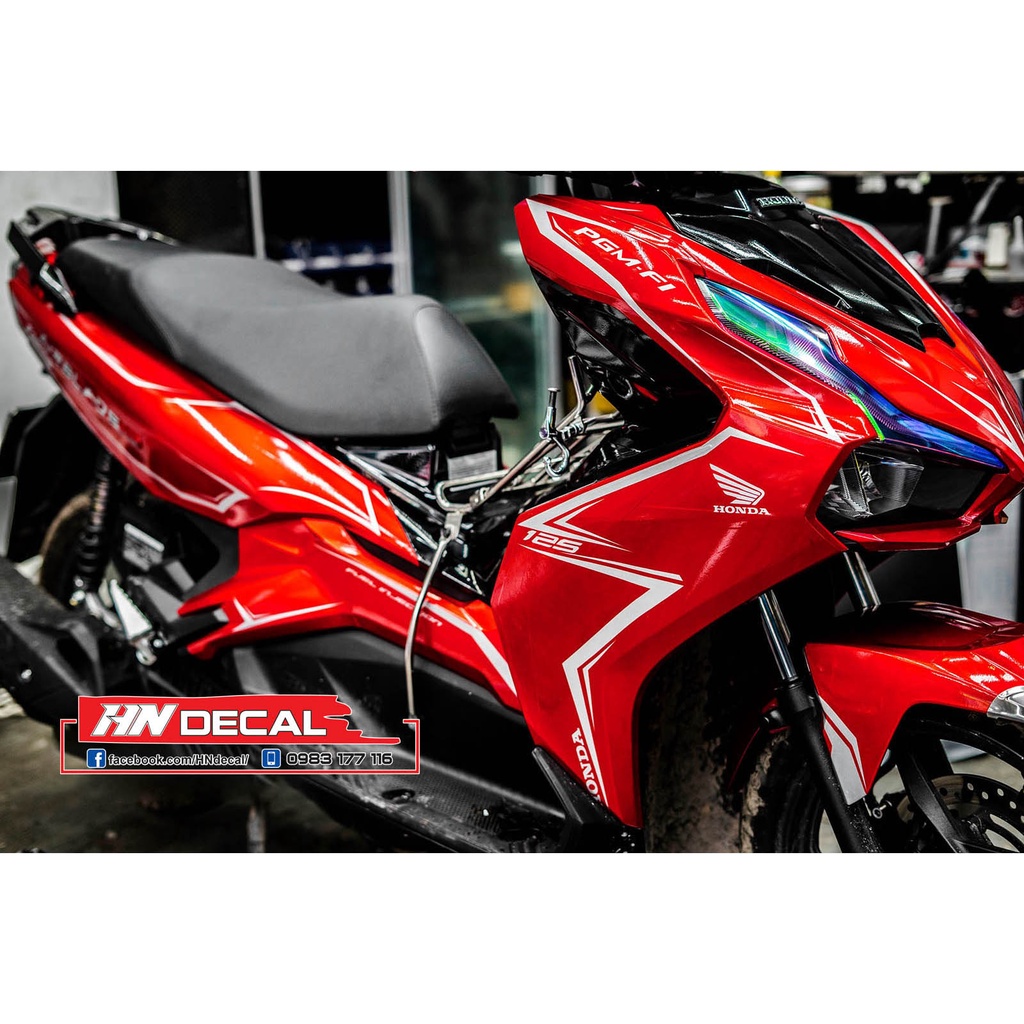 Tem Trùm Air Blade 2020 Đỏ Chỉ Trắng