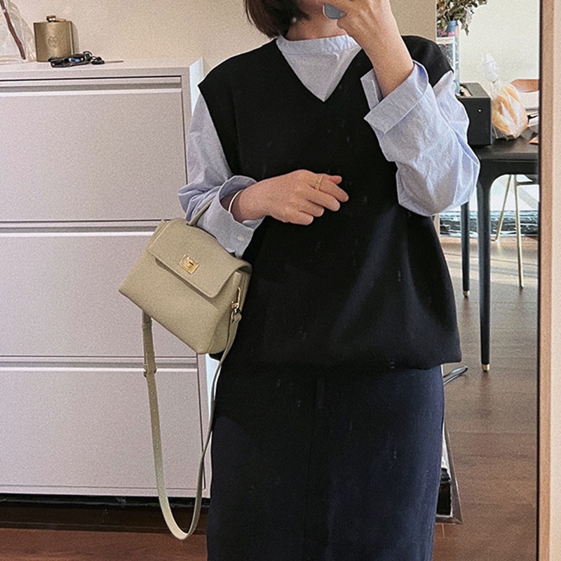 Túi xách đeo vai IELGY hình vuông cỡ nhỏ cầm tay thời trang cho nữ