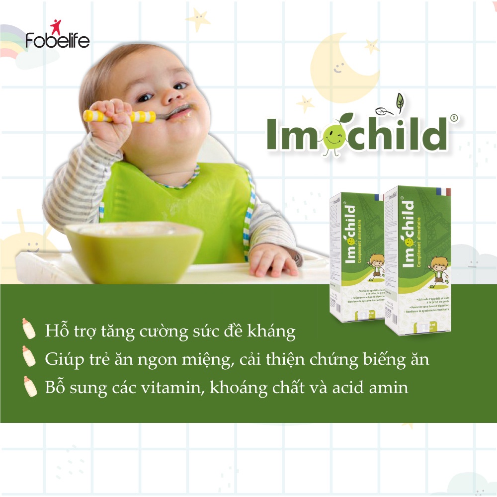 Siro cải thiện chứng biếng ăn cho trẻ nhỏ Imochild Fobe chai 125ml