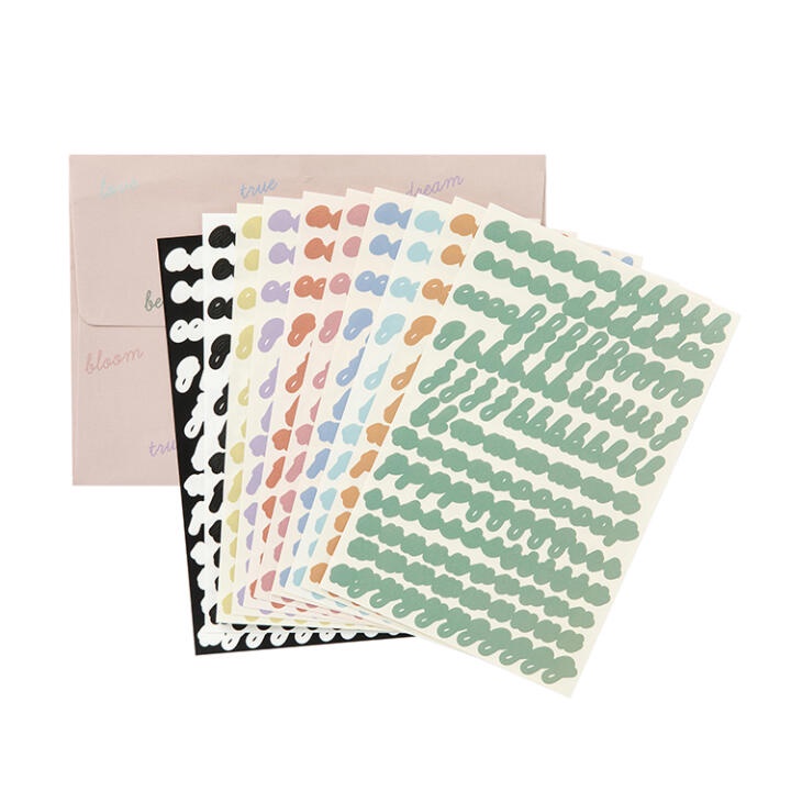 Set 10 Tấm Sticker ARTBOX Hàn Quốc Hình Chữ Cái Alphabet Màu Sắc Đa Dạng