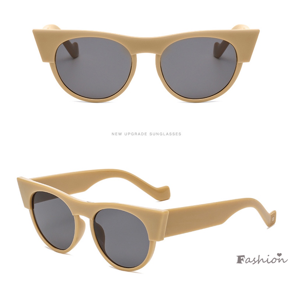 Kính Mát Gọng PC Dày Chống Lóa Hình Oval Dùng Làm Đạo Cụ Chụp Ảnh Cho Nữ UV400