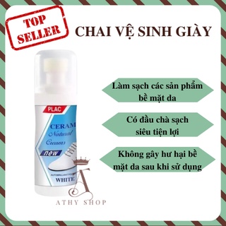 DUNG DỊCH VỆ SINH GIÀY DÉP TÍCH HỢP BÀN CHẢI ĐỂ CHÀ, kem tẩy rửa giày dép như mới