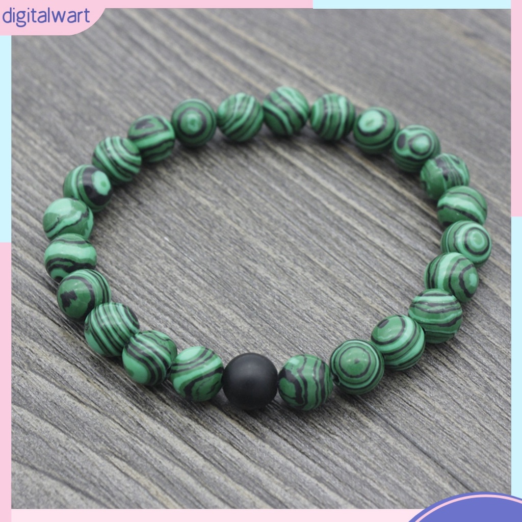 Vòng tay chuỗi hạt đá tròn kiểu dáng thời trang cho nam/nữ