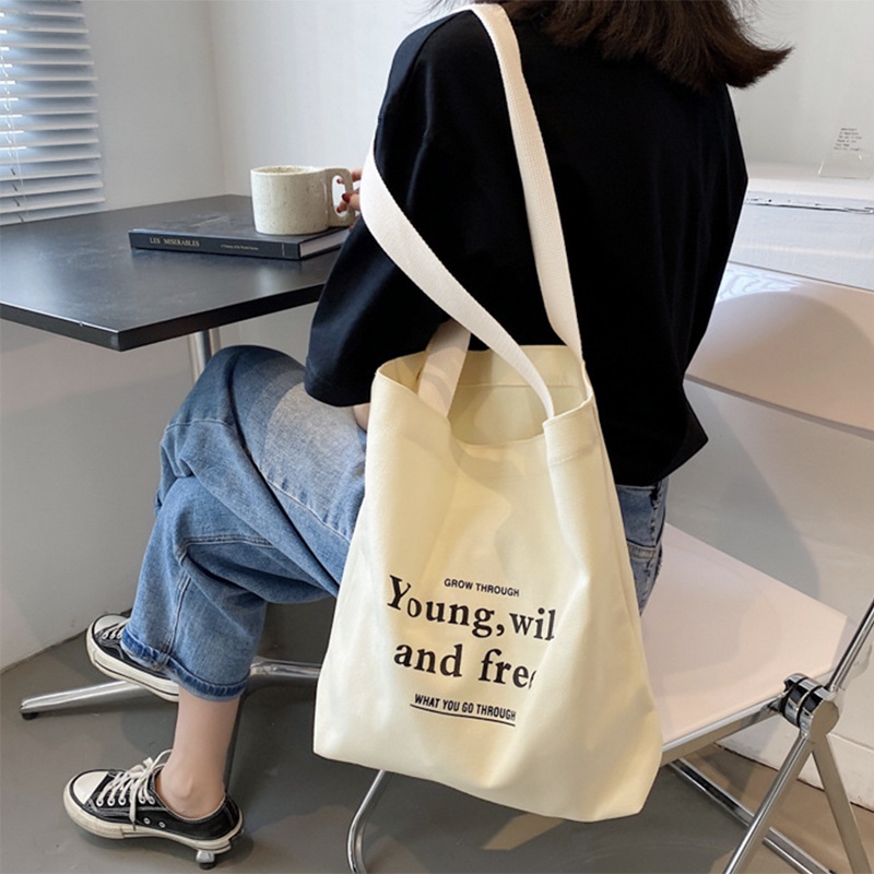 Túi vải thời trang canvas tote đựng đồ quần áo thời trang LOT STORE TX759