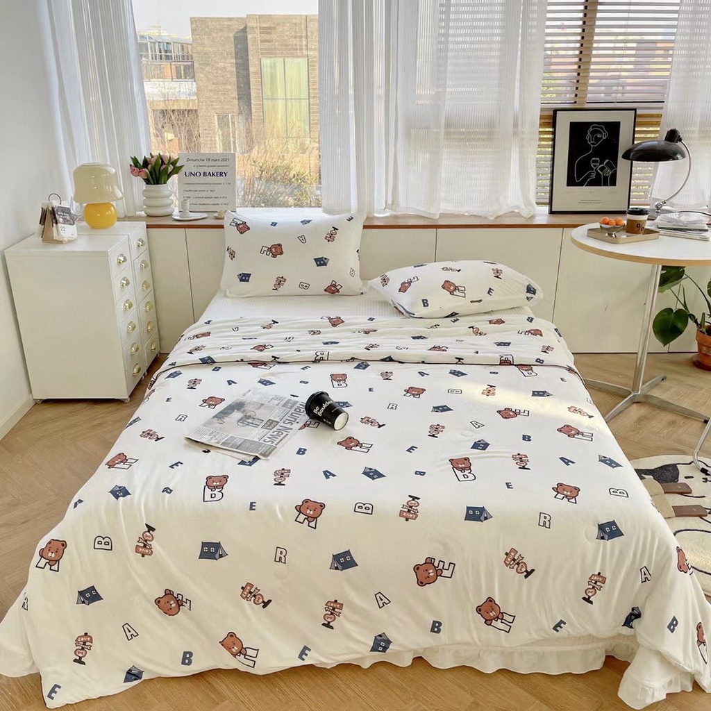 Chăn thun lanh 4 chiều, phong cách hàn quốc-mâu mới