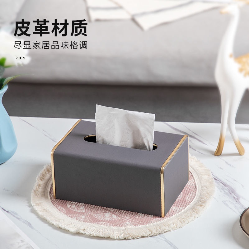 Hộp đựng khăn giấy bằng da phong cách đơn giản hiện đại cao cấp