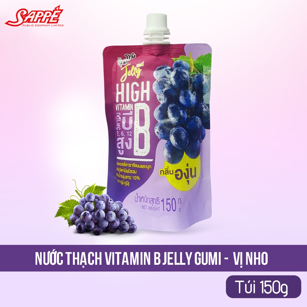 Combo 6 Túi Nước Thạch Vitamin  Jelly Gumi Gumi  - 2 Vị - 150g/ gói
