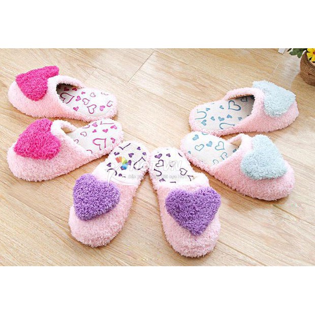 Dép Bông Đi Trong Nhà Hình Trái Tim